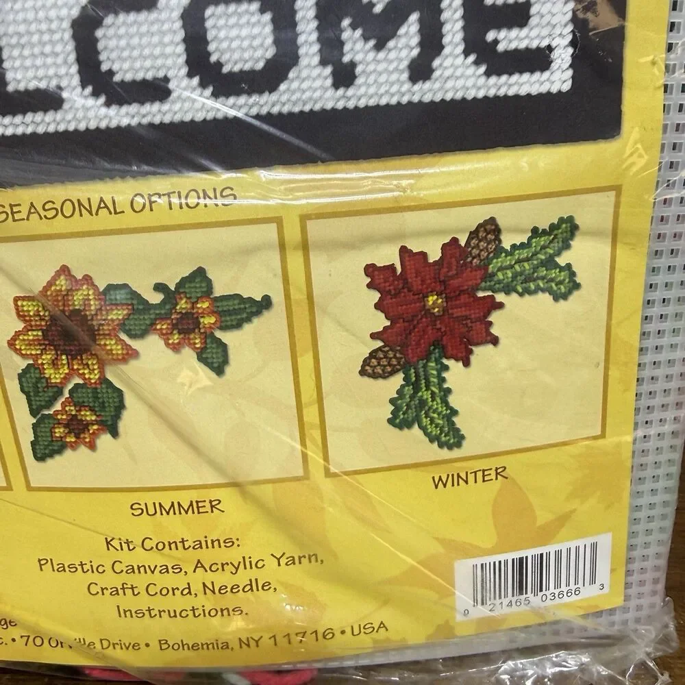 Design Works Crafts Seasonal Welcome Counted Cross Stitch Sign Kit  Multicolor
